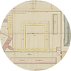 Plan de masse d'un hôpital militaire projeté à faire à Nancy... 1766. Dessin.